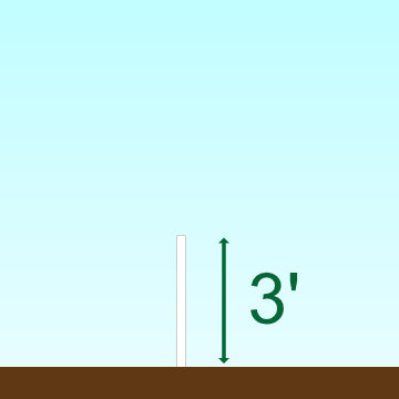 3' Stake Only